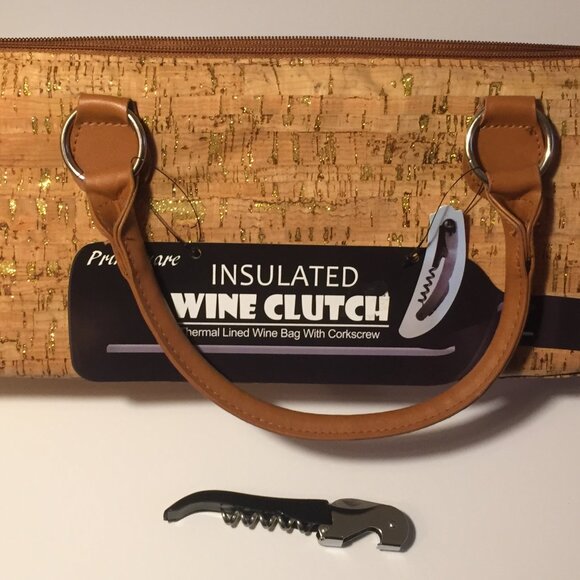 Convenient & Fashionable Insulated Wine Tote w/Corkscrew (NWT)—Wine Not Included - Picture 1 of 11